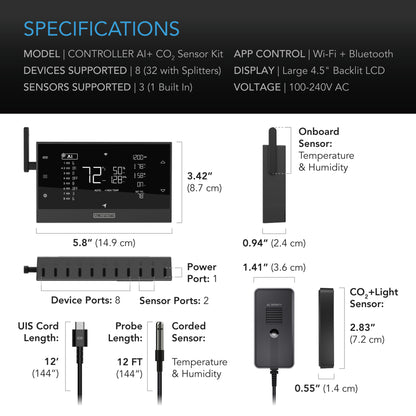 AC Infinity CONTROLLER AI+ with CO2 Sensor